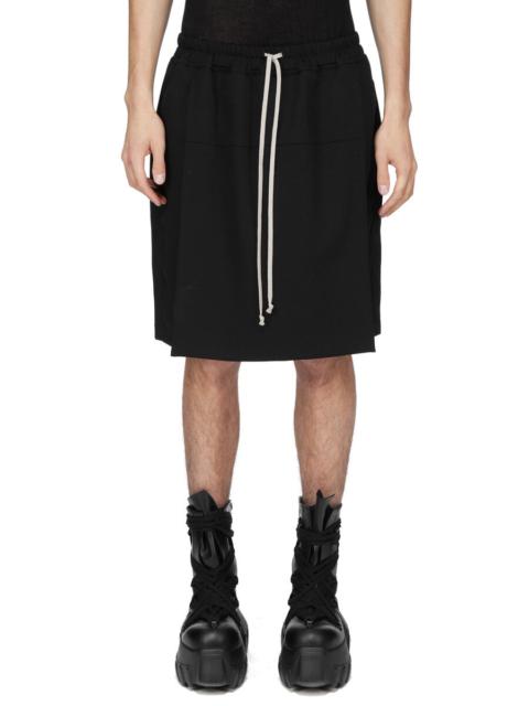 Rick Owens Black Tower Kilt Shorts