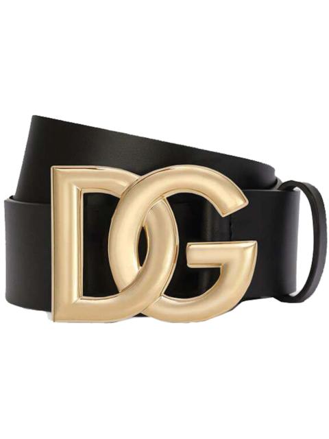 Dolce & Gabbana Dolce & Gabbana Lux Leather Crossover DG Logo Buckle Belt Multicolor