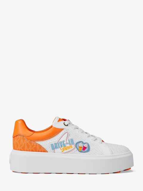 MICHAEL KORS Romey Embellished Mixed-Media Sneaker