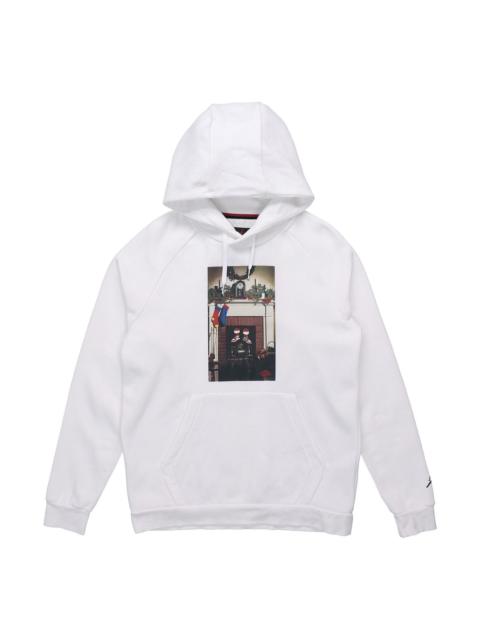 Jordan Air Jordan Jumpman Chimney Printing Fleece Stay Warm Pullover White CT4886-100