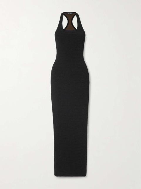 JACQUEMUS The Scala jacquard-knit maxi dress Black