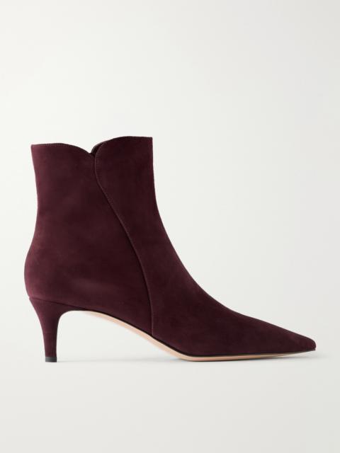 Gianvito Rossi Levy 55 Suede Ankle Boots
