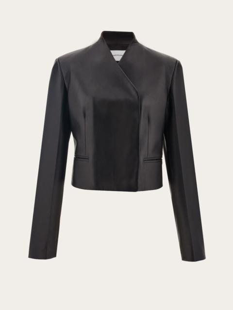 FERRAGAMO SHORT LEATHER JACKET