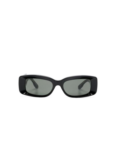 lens-decal rectangle-frame sunglasses