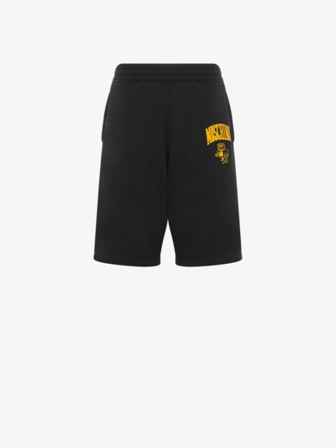 MOSCHINO VARSITY FLEECE BERMUDA SHORTS