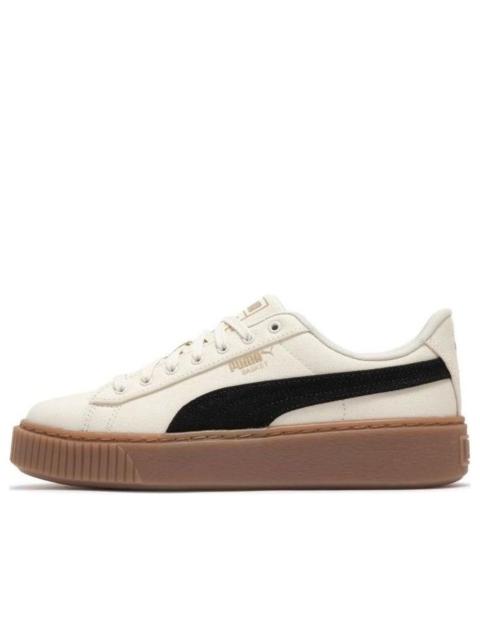 PUMA (WMNS) PUMA 바구니 플랫폼 캔버스 '베이지 블랙'399251-01