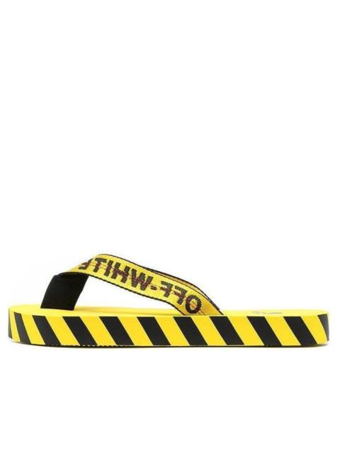 Off-White Off-White Industrial Flip Flops 'Logo Tape - Yellow' OMIC002R21MAT0021810