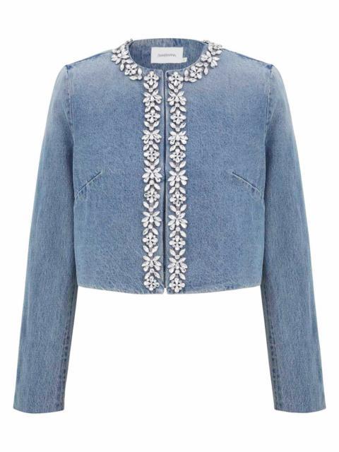 CRUSH EMBELLISHED DENIM JACKET