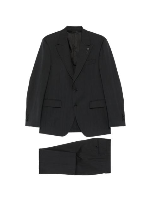 LARDINI logo-detail single-breasted suit