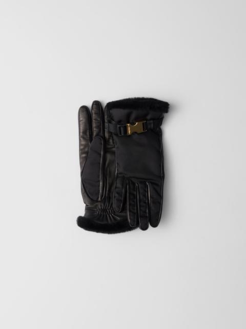 Prada Nappa leather gloves with pouch | REVERSIBLE