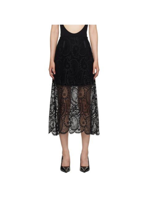 beaufille Black Dion Midi Skirt