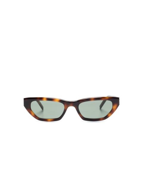 SAINT LAURENT logo-plaque cat-eye sunglasses