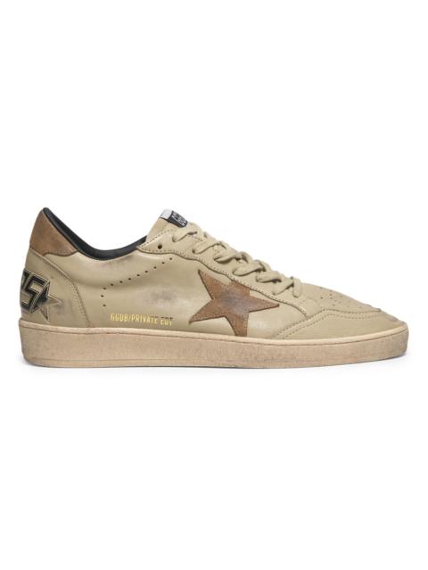 Golden Goose Unisex Ballstar Leather Low-Top Sneakers - Beige Tobacco