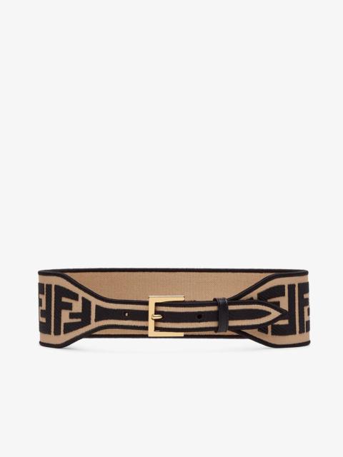 FENDI Brown canvas belt