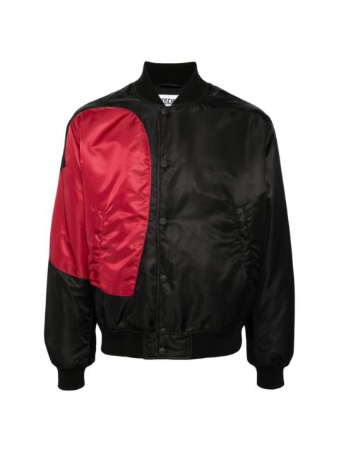 heart shape panel bomber jacket