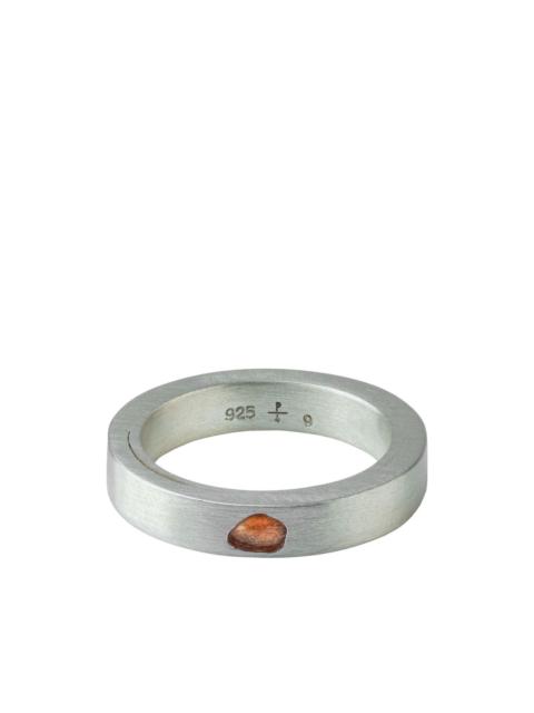 Parts of Four sterling silver Sistema sapphire ring