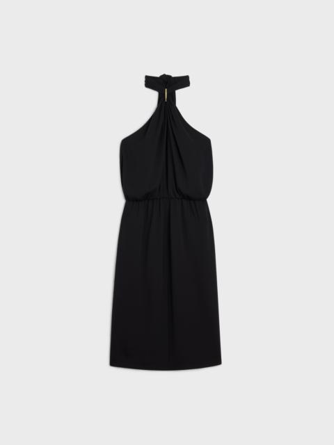 CELINE draped barrette dress in silk cady