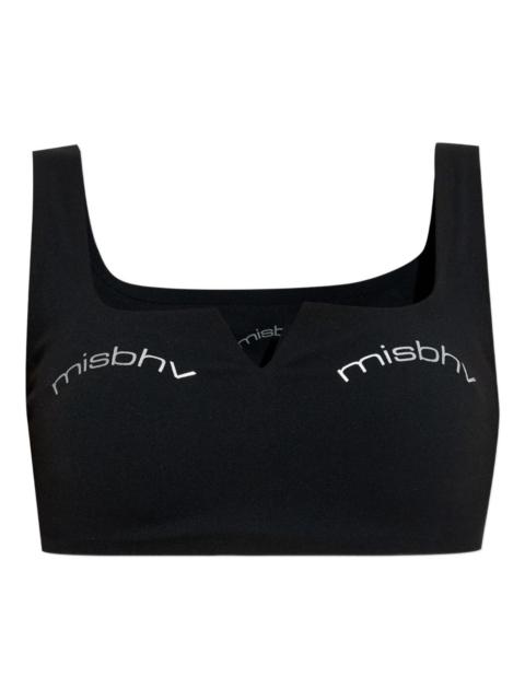 MISBHV v-neck logo crop top