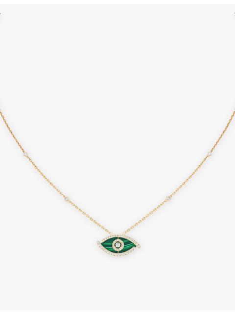 MESSIKA Lucky Eye 18ct Yellow-Gold, Malachite And 0.38ct Diamond Necklace