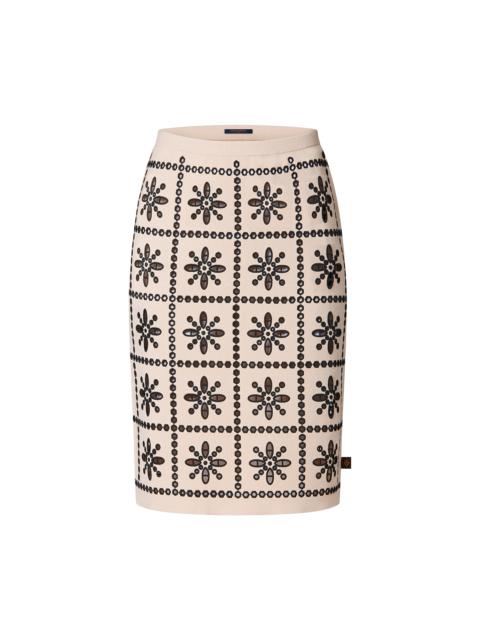 Louis Vuitton Broderie Anglaise Knit Skirt