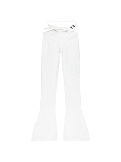 THE ATTICO cut-out buckle-fastening flared trousers