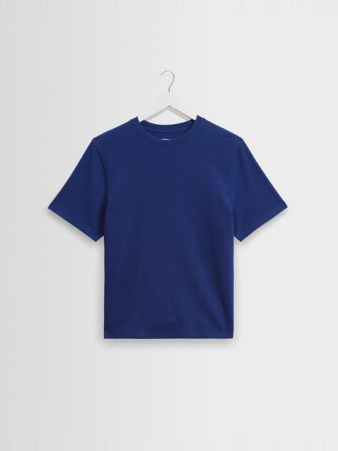 Wax London Dean - Cobalt Blue Textured Organic Cotton T-Shirt