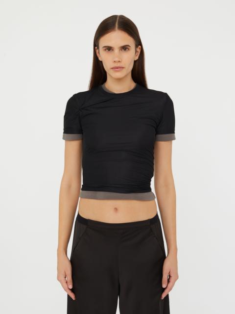 CHRISTOPHER ESBER Sheer Overlay Loophole Tee