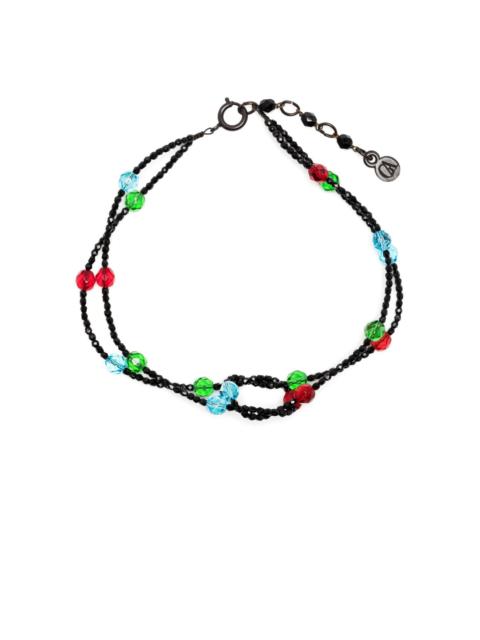 GIORGIO ARMANI bead-embellished twisted-band necklace