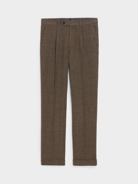 TODD SNYDER Italian Linen Houndstooth Madison Trouser