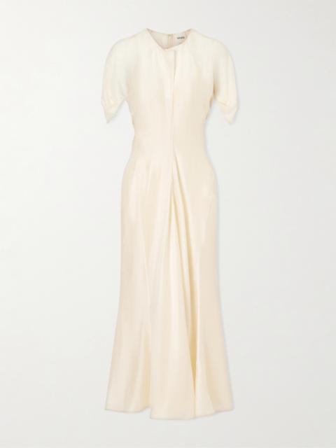 KHAITE Ria Silk-blend Midi Dress