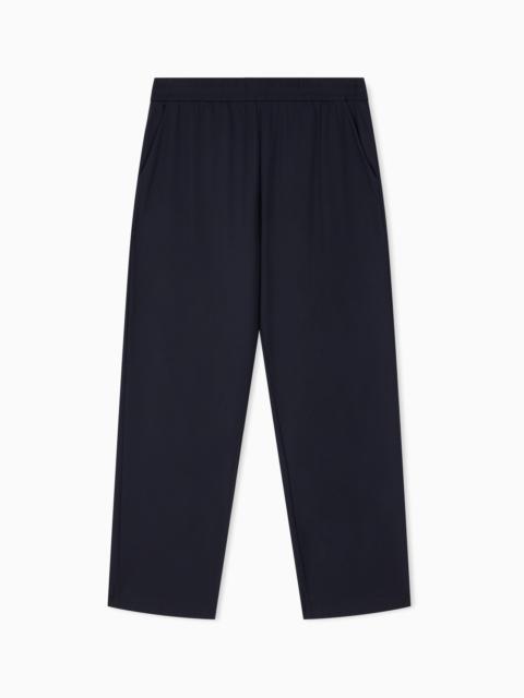 EMPORIO ARMANI TROUSERS WITH REGULAR FIT IN INTERLOCK JERSEY