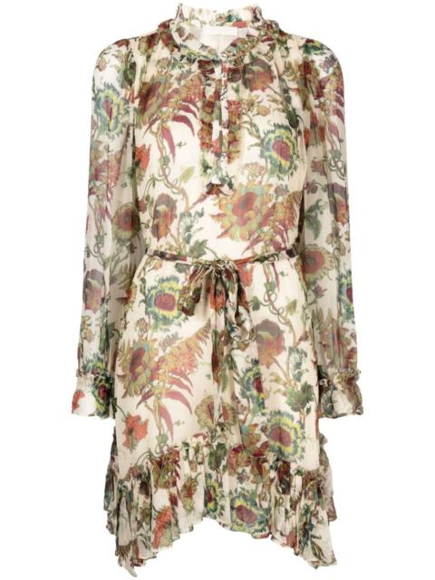 ULLA JOHNSON Anais ruffled silk mini dress