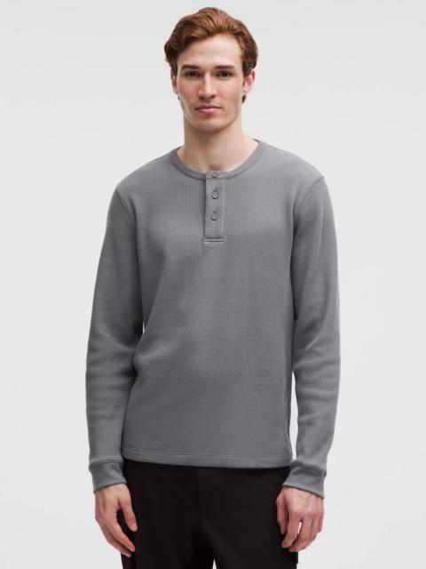 lululemon Cotton-Blend Waffle Knit Long-Sleeve Henley