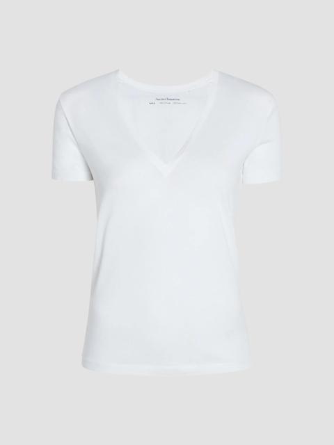 Another Tomorrow Women's V-Neck Tee - White