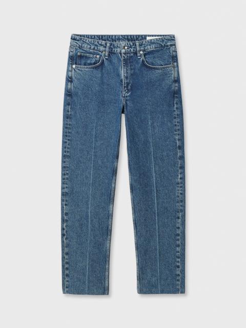 rag & bone Fit 4 Creased Straight Jean Mid-Rise in Authentic Rigid Denim