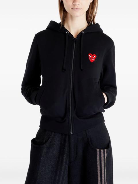 Comme des Garçons PLAY heart-patch zip-fastening hoodie