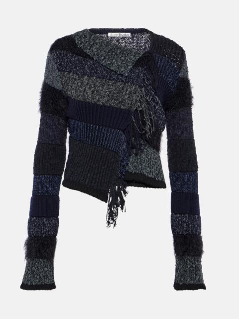 Fringe cotton-blend sweater