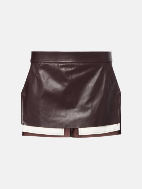 Rick Owens Fog leather miniskirt
