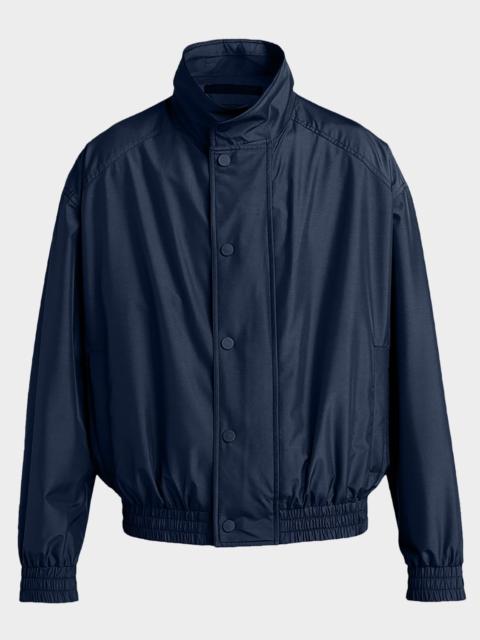 GIORGIO ARMANI Men & apos;s Oversized Snap-Front Bomber Jacket