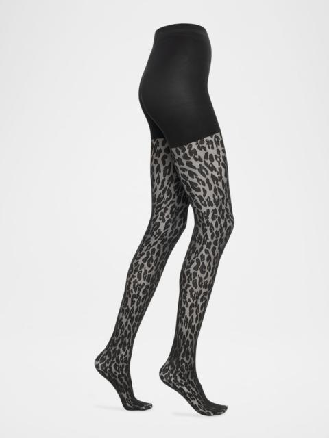 Wolford Animal-Patterned Control Top Tights