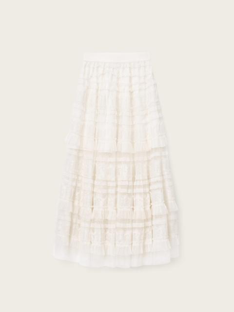 ALLSAINTS ARLEA TULLE MAXI SKIRT