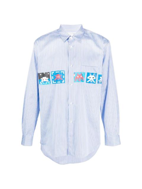 graphic-print long-sleeved shirt