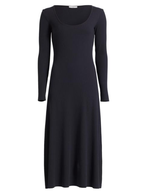 Vince Women's Ribbed Scoopneck Midi-Dress - Night Marine
