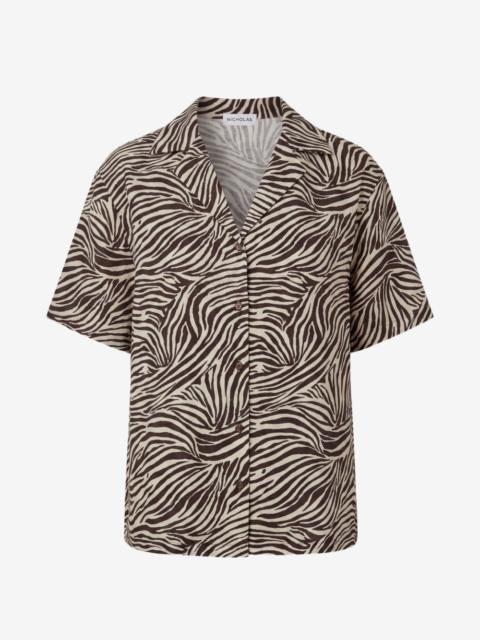 NICHOLAS Sonora shirt graphic zebra