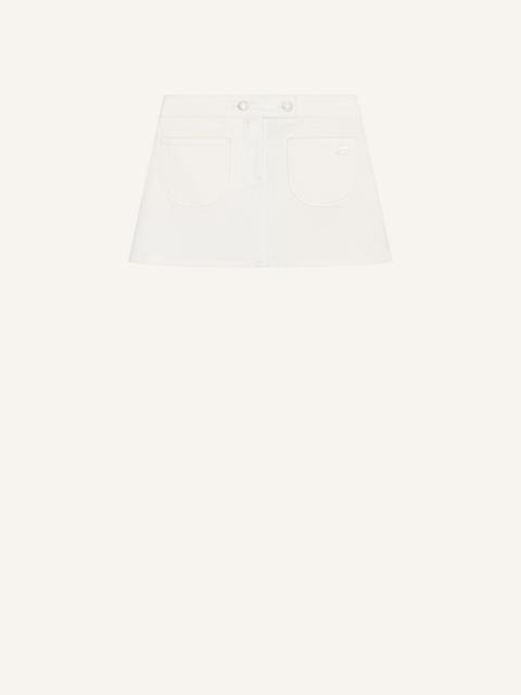 courrèges 2-POCKET DENIM MINI SKIRT