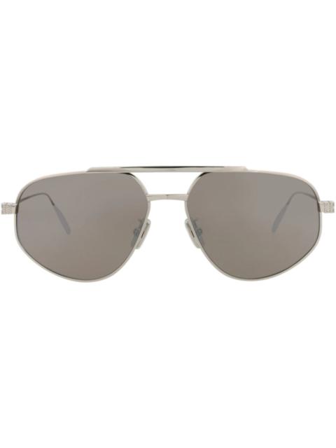 Givenchy Givenchy Aviator-Frame Metal Sunglasses Palladium Palladium Silver (GV40058U-57-16G)