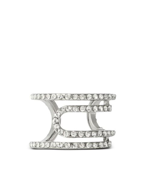 Off-White Paperclip strass-embellished ring
