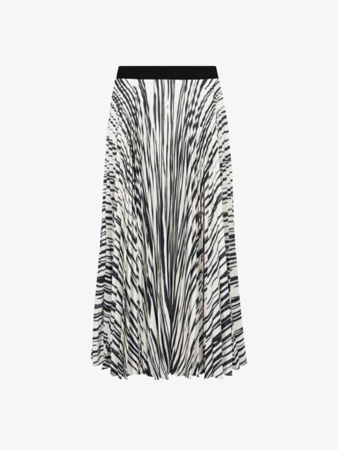 Proenza Schouler Korine Skirt in Printed Sheer Pleated Chiffon
