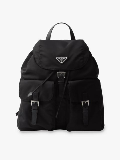 Prada Logo-plaque recycled-polyamide backpack