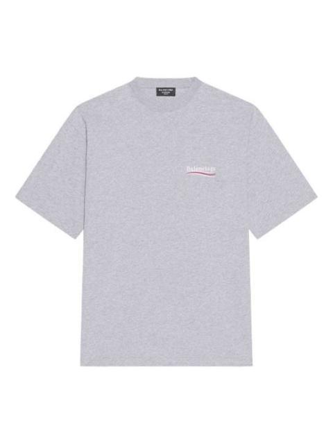 BALENCIAGA Balenciaga Political Campaign T-shirt Large Fit 'Grey' 641675TKVJ11379